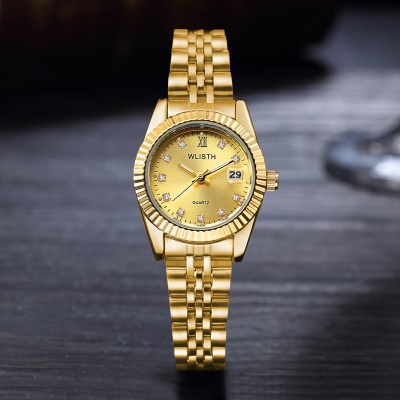 WLISTH montres pour hommes double pression boucle déployante lumineuse bracelet en acier