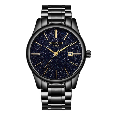 WLISTH montres pour hommes étoiles cadran calendrier imperméable