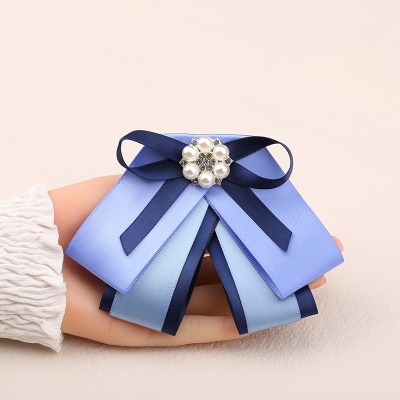 Femme noeud papillon/tête fleur lacets petit arc perle décoration fil de polyester