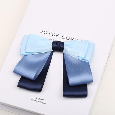 noeud papillon Femme/tête de fleur bleu arc teint en fil