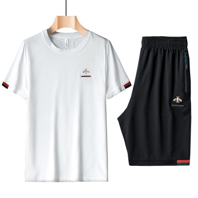 Ensemble de sport pour hommes shorts à manches courtes deux pièces