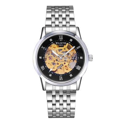 Montre imperméable à l'eau avec bracelet de montre mécanique