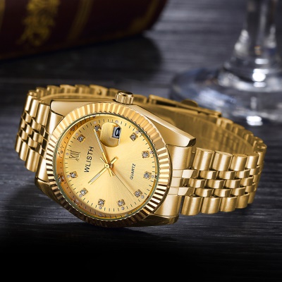 Montre à quartz exquise imperméable à la lumière