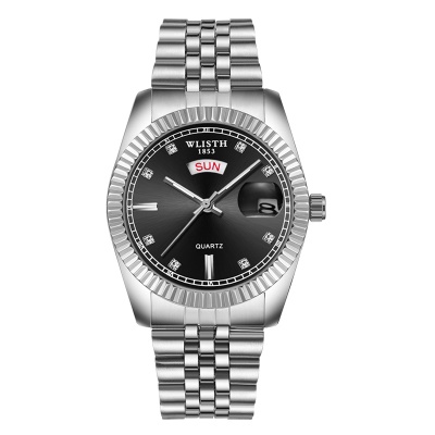 Montres pour hommes or quartz bracelet en acier
