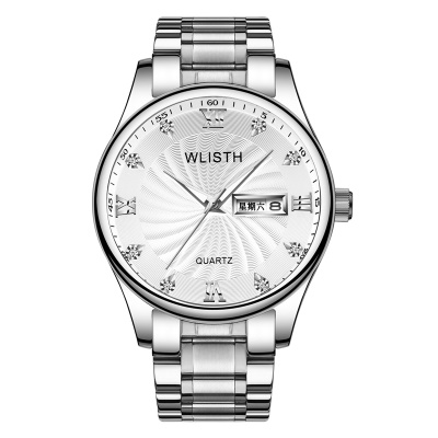 WLISTH montres pour hommes double pression Butterfly Butterfly calendrier semaine lumineuse