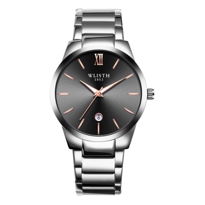 WLISTH montre hommes  calendrier bracelet en acier imperméable