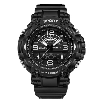 WLISTH montres pour hommes LED affichage lumineux bracelet en silicone miroir en résine