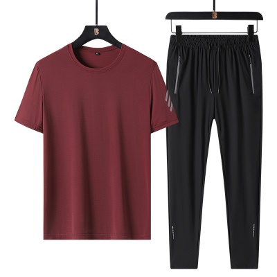 T-shirt deux pièces Ice Silk Nine Pants pour hommes