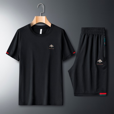 Ensemble de sport pour hommes shorts à manches courtes deux pièces