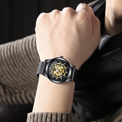 WLISTH montres pour hommes entièrement automatique mécanique imperméable à l'eau