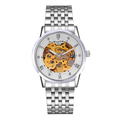 Montre imperméable à l'eau avec bracelet de montre mécanique