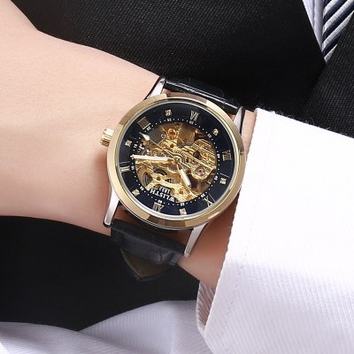 Montre imperméable à l'eau avec bracelet de montre mécanique