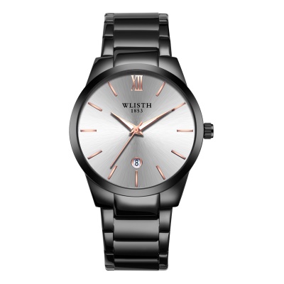 WLISTH montre hommes  calendrier bracelet en acier imperméable
