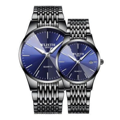 WLISTH montre hommes  calendrier fenêtre lumineuse aiguilles losange miroir