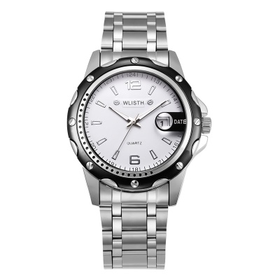 Bracelet en acier montre à quartz étanche grand cadran
