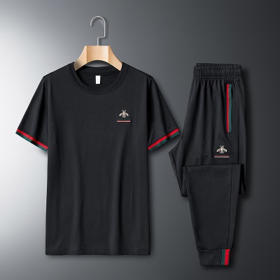 Ensemble de sport pour hommes shorts à manches courtes deux pièces