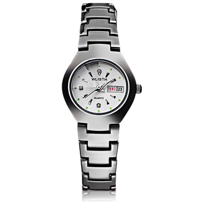 Montre en quartz montre acier tungstène couleur acier étanche bande d'acier