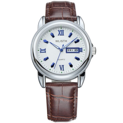 WLISTH montres pour hommes double calendrier boucle déployante lumineuse
