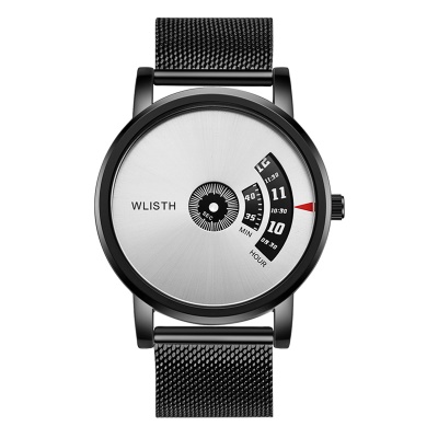 WLISTH montre noire imperméable pour les hommes