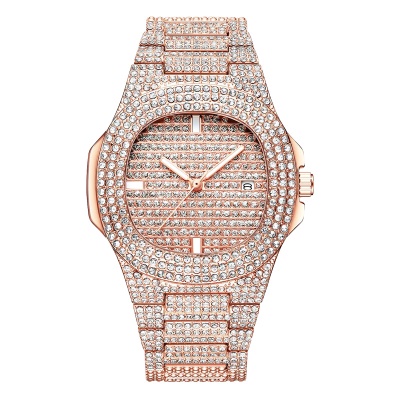 WLISTH montres plein diamant conception étanche calendrier fenêtre