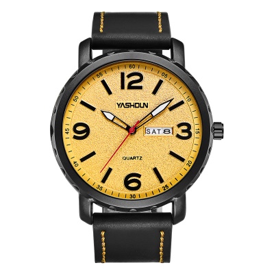 YASHIDUN montre double calendrier ceinture chiffres arabes
