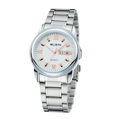 WLISTH montres pour hommes double calendrier boucle déployante lumineuse