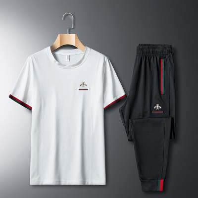Ensemble de sport pour hommes shorts à manches courtes deux pièces