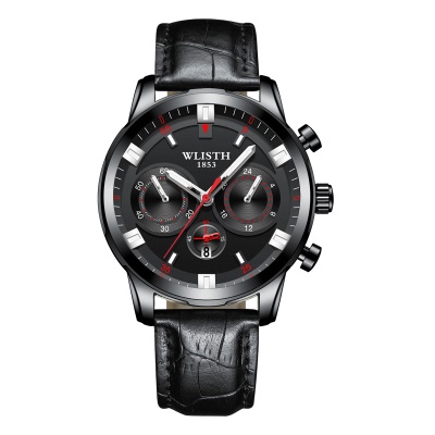 Montre à quartz à trois aiguilles avec bracelet en acier imperméable
