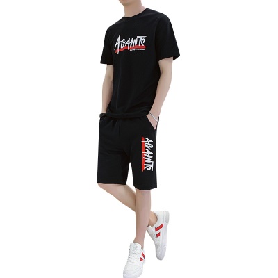 Ensemble décontracté homme manches courtes T-shirt ample deux pièces