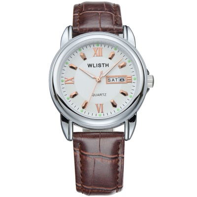 WLISTH montres pour hommes double calendrier boucle déployante lumineuse