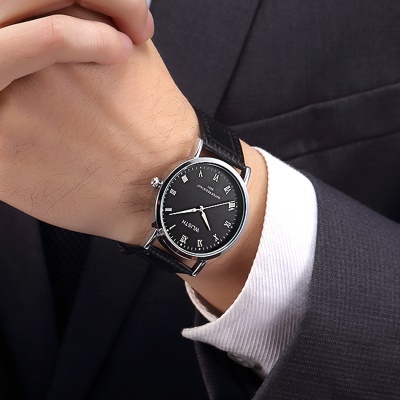 Montre en acier simple  lumineuse étanche