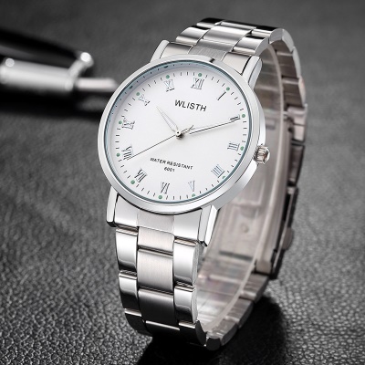 WLISTH montres pour hommes simple et élégant imperméable brillant ceinture en cuir/bracelet en acier