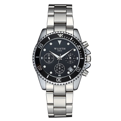 WLISTH montres pour hommes couronne en spirale trois plateaux six aiguilles calendrier
