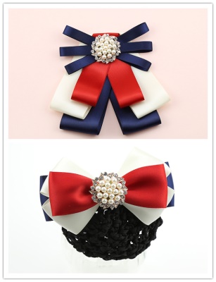 noeud papillon Femme/tête fleur arc perle décorative lacets