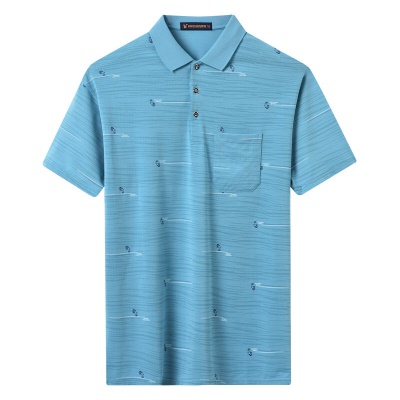 Vêtements d'été t-shirt manches courtes Ice Silk Polo Shirt