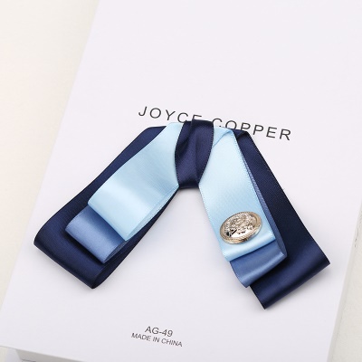 noeud papillon Femme/tête de fleur bleu arc teint en fil