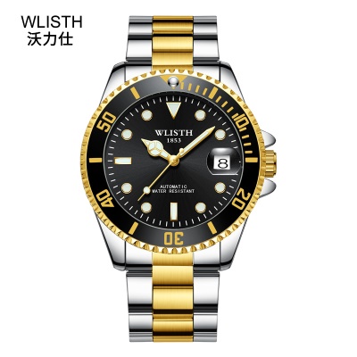 WLISTH Montres pour hommes loupe calendrier en acier avec la lumière lumineuse