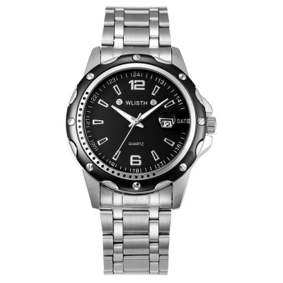 WLISTH montres pour hommes bracelet en acier/bracelet en cuir cadran spirale lumineux