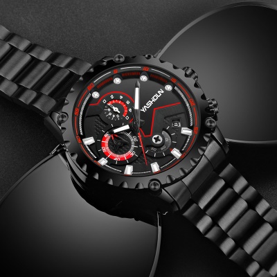 YASHIDUN montre calendrier lunette engrenage lumineux
