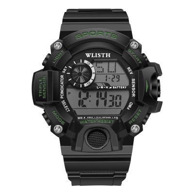 WLISTH montre hommes  avec calendrier semaine affichage LED lumineuse affichage numérique étanche