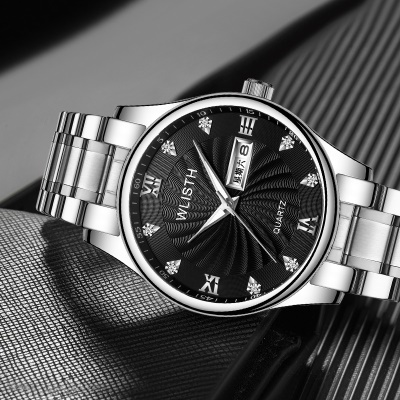 WLISTH montres pour hommes double pression Butterfly Butterfly calendrier semaine lumineuse