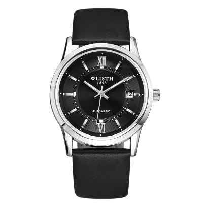 WLISTH montre hommes  calendrier fenêtre entièrement automatique mécanique courroie/bracelet en acier