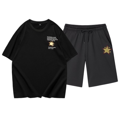 Costume d'été homme manches courtes t-shirt casual