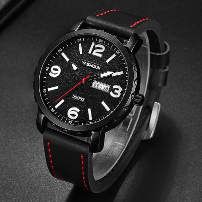 YASHIDUN montre double calendrier ceinture chiffres arabes