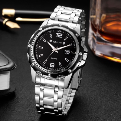Bracelet en acier montre à quartz étanche grand cadran