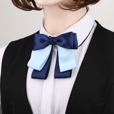 noeud papillon/tête fleur bleu socket de réglage avec perles