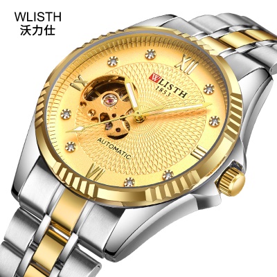 Montres mécaniques automatiques lumineuses étanches à l'eau Bande d'acier