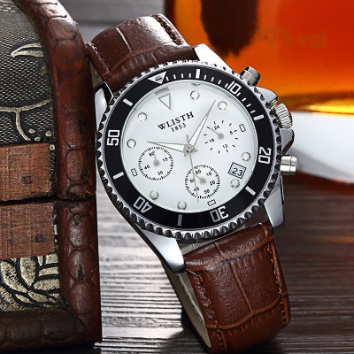 WLISTH montres pour hommes avec trois plateaux et six aiguilles Ling modèle conception imperméable