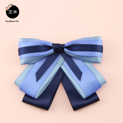 noeud papillon/tête fleur de réglage avec perle décorative bleu