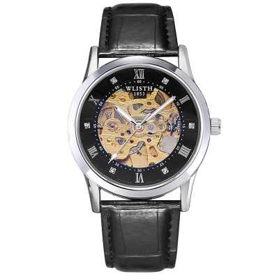 Montre imperméable à l'eau avec bracelet de montre mécanique